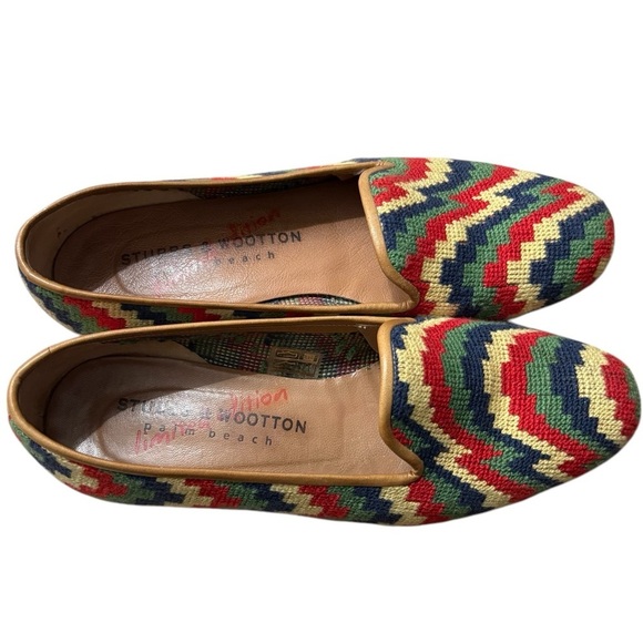 Stubbs & Wootton Limited Edition Loafers with Geometric Pattern Size 7.5 - Picture 4 of 8